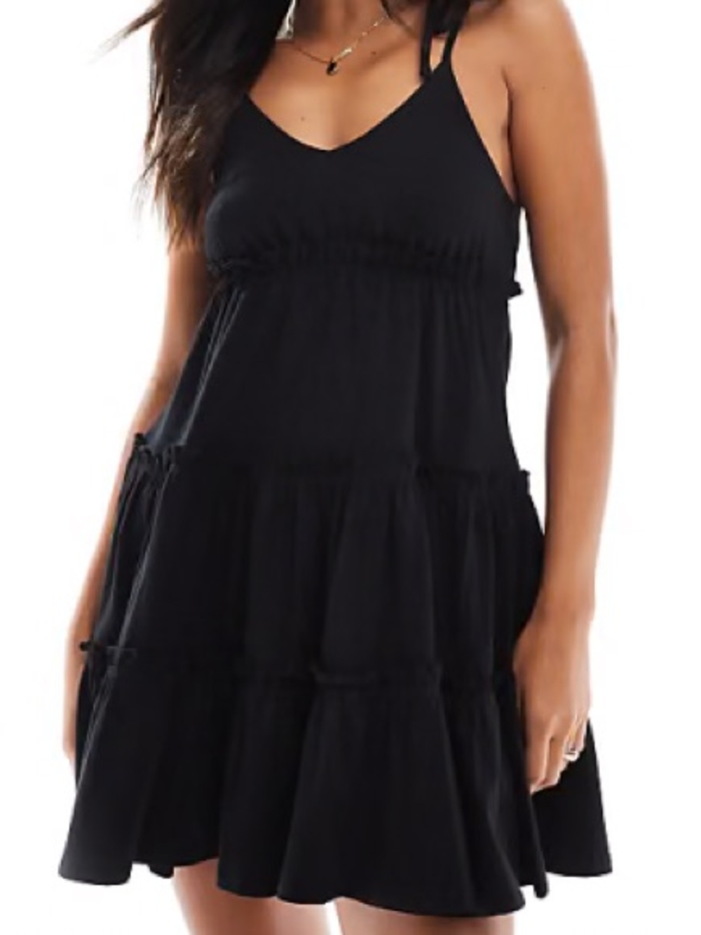 Rue21 Black Tiered Mini Dress